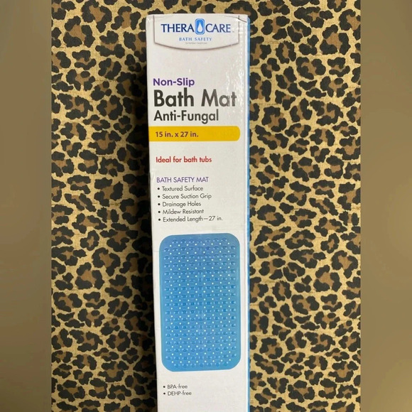🦋B2G1🦋THERACARE NON-SLIP Bath Safety Mat ANTI FUNGAL | 15x27 | - Picture 2 of 5